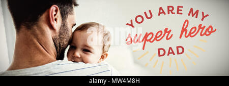 Composite image of close up of you are my super hero dad text Stock Photo