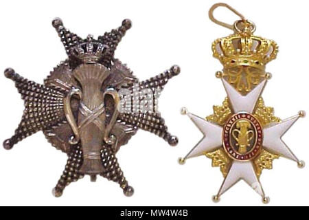 . English: Knight Grand Cross badge and star of the order . This file is lacking author information. 626 Vasaord Stock Photo