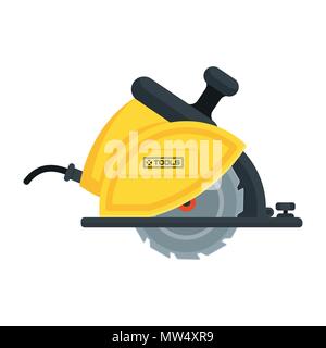 power tools circular saw icon Stock Vector