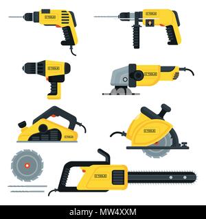 power tools set Stock Vector