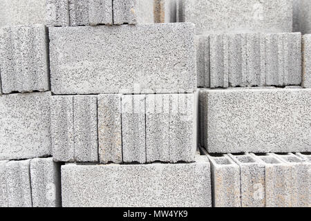 Background of stack concrete block Stock Photo