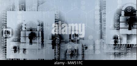 Technology security concept. Modern safety digital background. Protection system Stock Vector