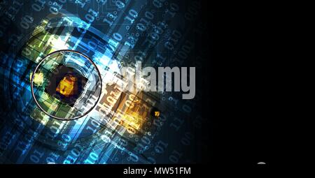 Technology security concept. Modern safety digital background. Protection system Stock Vector