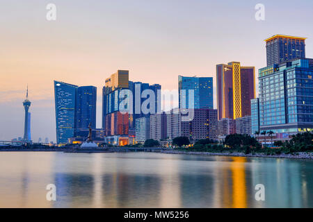 China , Macao City, Cathedral Parish District Skyline Stock Photo