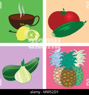 Fruit Poster. Vector Illustration Stock Vector Image & Art - Alamy