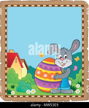 Parchment with Easter bunny topic 2 - eps10 vector illustration Stock ...