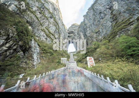 Thousands Shadow Walking Through the Gate Stock Photo