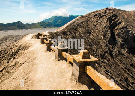 Edge of the Mount Bromo, East Java, Indonesia Stock Photo