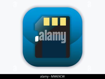 vector design of micro sd memory card icon Stock Vector