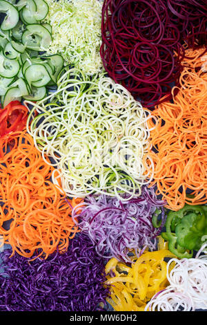 Spiralized Vegetables Pattern Stock Photo