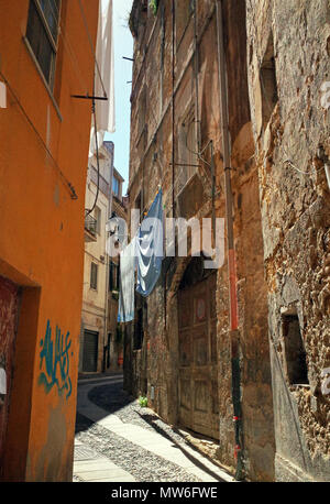 Sassari, Sardinia. Old town center Stock Photo