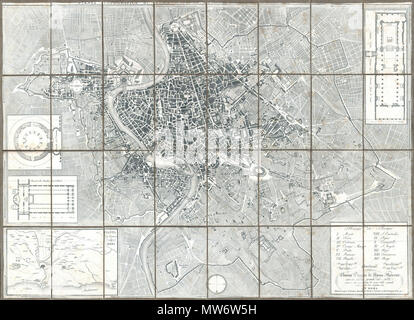 The 1843 Monaldini Case Map of Rome provides a detailed representation ...