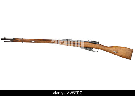 Russian Ww1 Period Mosin-nagant Rifle Isolated On White Stock Photo - Alamy