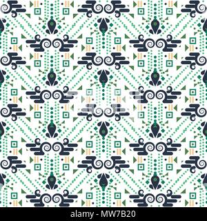 Ethnic geometric seamless vector pattern. Stock Vector