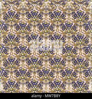Mandala dense chaotic seamless vector pattern. Stock Vector