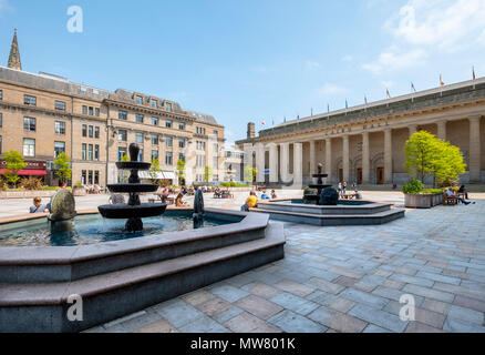 View of the Caird Hall in City Square, Dundee, Scotland, UK