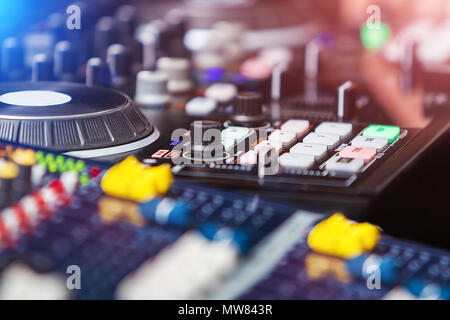 Audio Mixer console Stock Photo