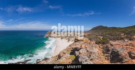 Panorama of Diaz Beach at Cape Point in Cape Town Stock Photo