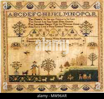 This 18th- and 19th-century embroidered sampler demonstrates intricate ...