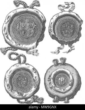 . English: Casimir IV Jagiellon seals . 15th century. Anonymous 117 Casimir IV Jagiellon seals Stock Photo