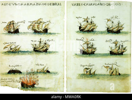 English Depiction of the 2nd Portuguese India Armada fleet of