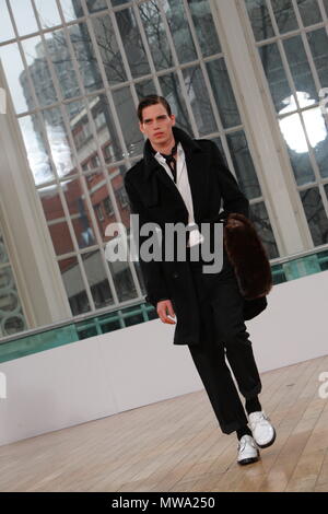 Top Man Design Autumn Winter Men's wear Fashion Collection on the runway during London Fashion Week, 23nd February 2011 Stock Photo