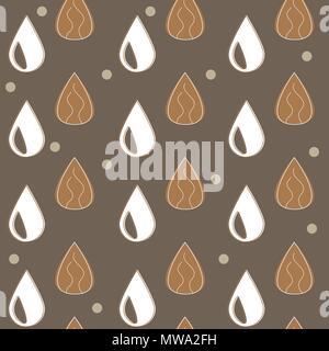 Almond milk - vector set of design elements and pattern for packaging background Stock Vector