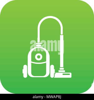 Vacuum cleaner icon digital green Stock Vector