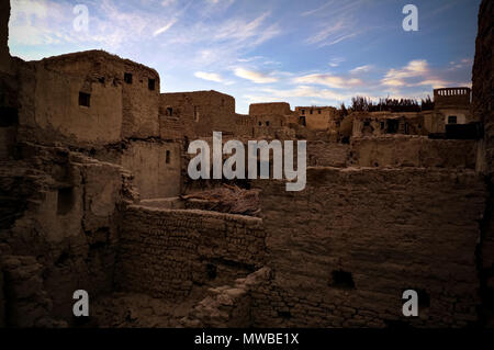 street view to Balat old town, Dakhla oasis, Egypt Stock Photo