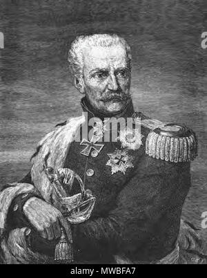 . English: Marshal Gebhard von Blücher, the tireless commander in chief of Prussian forces in the campaigns of 1813–1815. 1906. Unknown 235 Gebhard Leberecht von Blucher Stock Photo