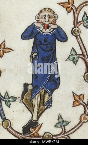 . Français : Marginalia Gorleston Psalter (British Library) Add. Ms 49622 . 5 December 2014. Unknown 249 Gorleston Psalter f 123r Stock Photo