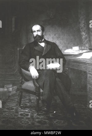 . Español: Federico Errázuriz Zañartu, 1825-1877 . 19th century. Desconocido en Biblioteca Nacional 194 F.Errazuriz Z Stock Photo