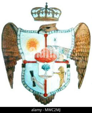 . Español: Escudo del Municipio de Amatlan de los Reyes, Veracruz. 9 August 2012. © 2005. Instituto Nacional para el Federalismo y el Desarrollo Municipal,Gobierno del Estado de Veracruz 195 Escudo de Amatlan de los Reyes, Veracruz. Stock Photo