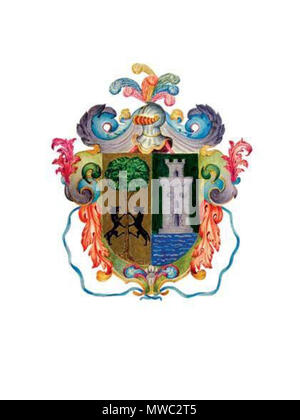 . Español: Escudo de armas de los Marqueses de Solanda de Quito . Fonsal 195 Escudo de los Marqueses de Solanda Stock Photo