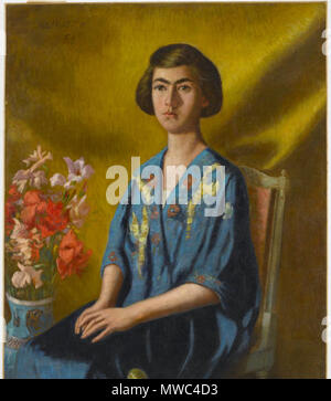 . English: Portrait of princess Hanzade Osmanoğlu, granddaughter of last calipf Abdulmecid II. Türkçe: Son Halife II. Abdülmecid'in torunu Hanzade Sultan'ın portresi. 1936. Abdülmecid Efendi, 1868-1944 266 Hanzade Sultan Stock Photo