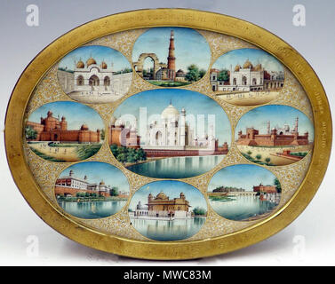 Gilt Framed Painting On Ivory From India - 19th Century Gilt Framed Painting On Ivory From India - 19th Century
