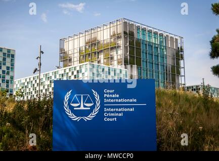 THE HAGUE, HOLLAND. July 19, 2017. The International Criminal Court (ICC) in Hague, Netherlands. New building by Schmidt Hammer Lassen Architects. Stock Photo