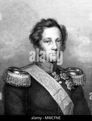 . English: Grand Duke Leopold of Baden Magyar: Lipót badeni nagyherceg . 19th century. Anonymous plate 251 Grand Duke Leopold of Baden Stock Photo