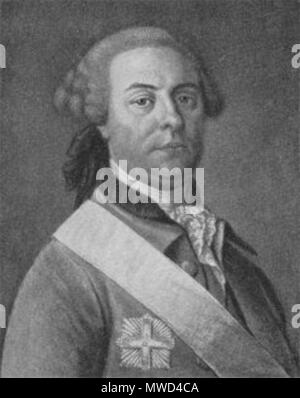 . English: Gustav Frederik Holck-Winterfeldt (1733-1776), Danish Count, district officer, and estate owner . 1700s. Unknown 258 Gustav Frederik Holck-Winterfeldt Stock Photo