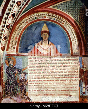 . English: Painting of Innocent III at Sacro Speco, Subiaco . circa 1216. Unattributed photo in J. C. Moore, Pope Innocent III (2003); anonymous 13th century painting 297 Innocentius III S Spiritus Stock Photo
