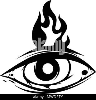 all seeing eye theme logo template vector art Stock Vector