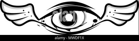 all seeing eye theme logo template vector art Stock Vector