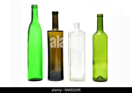 group of bottle isolated on white Stock Photo