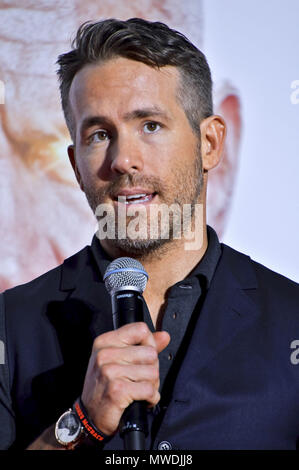 Tokyo, Japan. 29th May, 2018. Ryan Reynolds attends the 'Deadpool 2' premiere in Roppongi Hills on May 29, 2018 in Tokyo, Japan. | Verwendung weltweit Credit: dpa/Alamy Live News Stock Photo