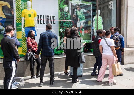 London, UK. 1st June, 2018. Fans of the Super Eagles, the Nigerian