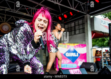 London, UK. 1st June 2018.  Girli performs at the All Points East Festival 2018 , Victoria Park London,  01/06/2018© Gary Mather/Alamy Live News Stock Photo