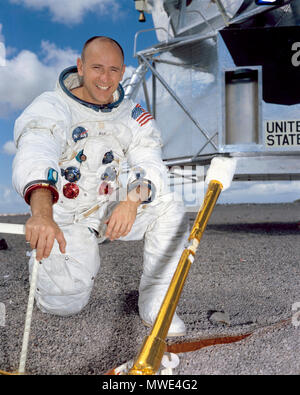 Alan L. Bean, Lunar Module Pilot Apollo 12, and the fourth man to walk on the Moon, passed away Saturday, May 26, 2018 after suddenly falling ill two weeks prior. Stock Photo