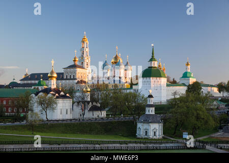 Panoramic view of the Trinity-Sergius Lavra in the early morning at dawn. Sergiev Posad, Moscow region, Russia Stock Photo