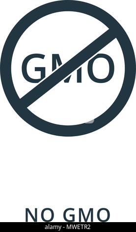 No Gmo icon. Flat style icon design. UI. Illustration of no gmo icon. Pictogram isolated on white. Ready to use in web design, apps, software, print. Stock Vector