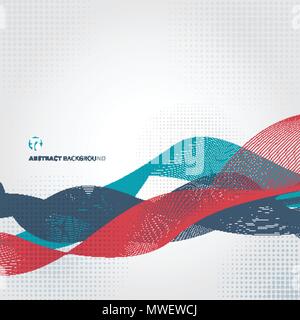 Abstract smooth color wave lines motion pattern. Vector illustration Stock Vector
